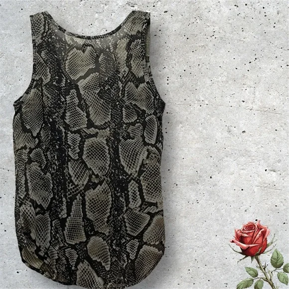 Snake Print Sleeveless Top - Picture 2 of 11